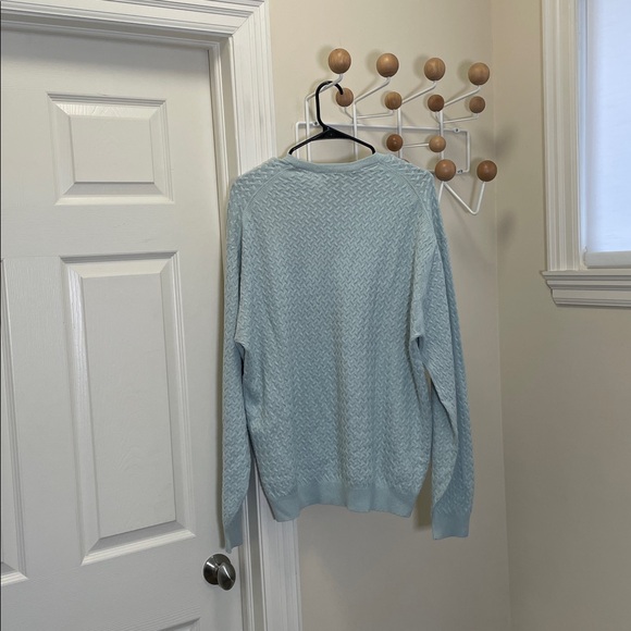 Tricots St Raphael - Silk Cashmere Blend Long Sleeve Sweater - Blue - XL - Picture 4 of 10